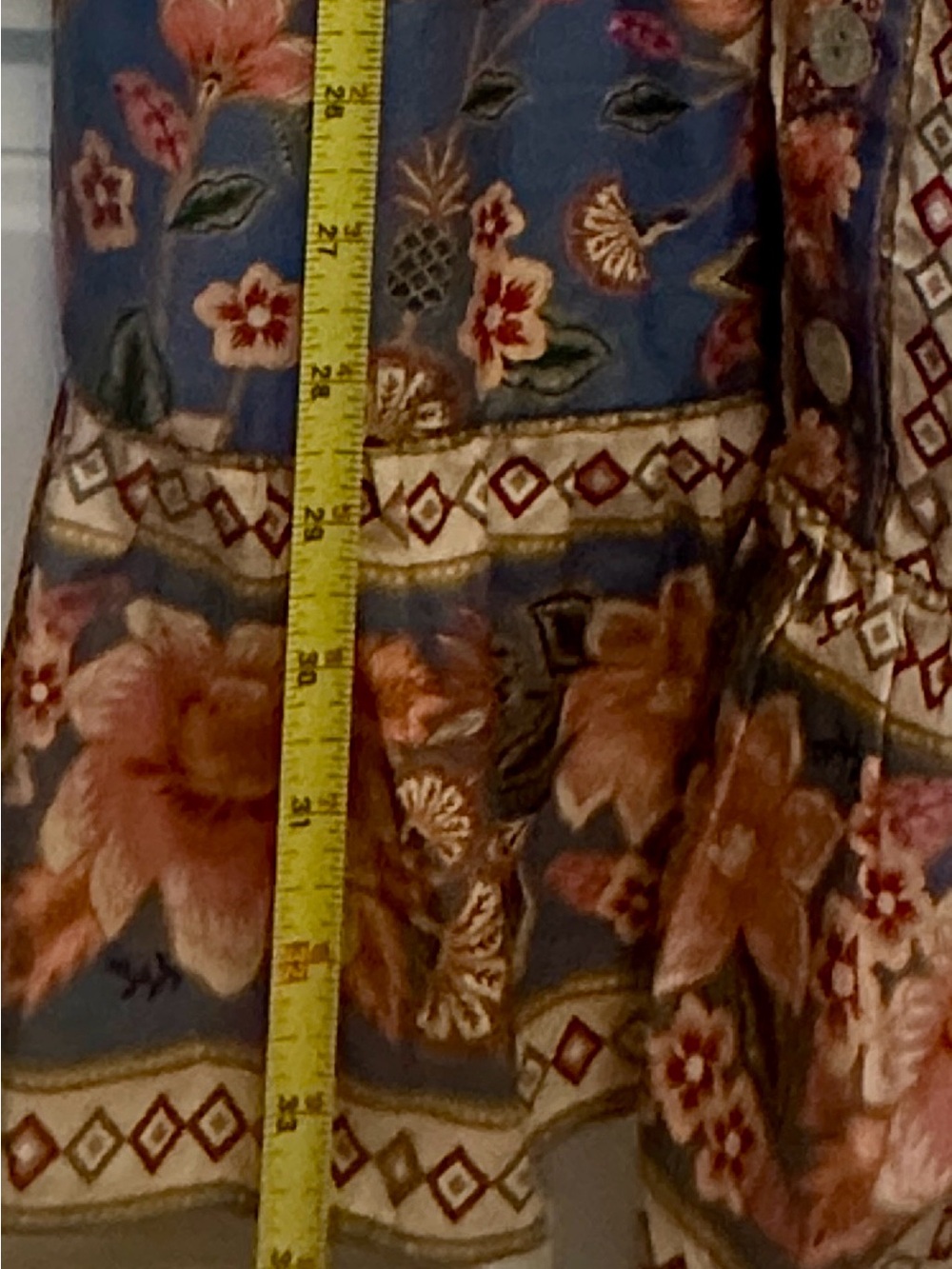 FARM Rio Blue Floral Midi Dress with Pink & Green Accents - Picture 11 of 16